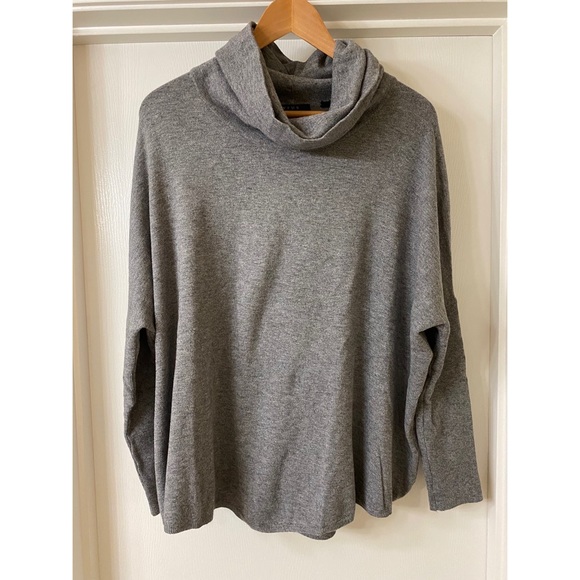 Cyrus Women’s Sweater Tunic Cowl Neck Gray Large - Picture 3 of 8